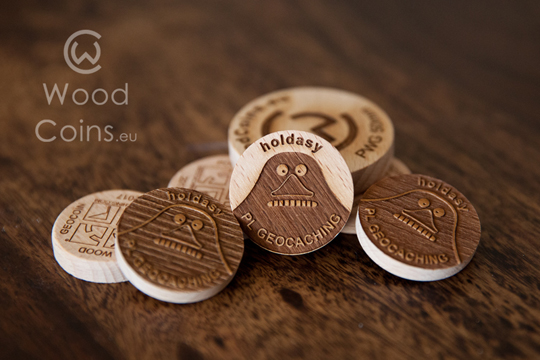 wood geocoins - xwg, cwg, pwg