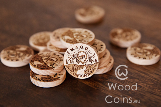 wood geocoins - xwg, cwg, pwg